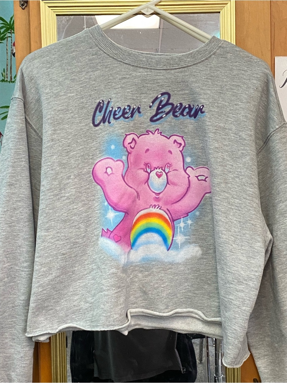 Cheer Bear Women’s size large cropped sweater